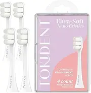 Replacement Brush Heads for Philips Sonicare Electric Brush - Ultra Soft Toothbrush Heads for Sensitive Teeth & Gums - Replacement Head with 10,000 Wave Cut Nano Bristles - 4 Pack - Pearly White