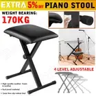 3 Way Portable Piano Stool Adjustable Folding Keyboard Seat Bench Chair Black AU