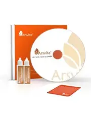 Laser Lens Disc Cleaning Kit for CD VCD DVD with Microfiber Cloth and 2 Solution