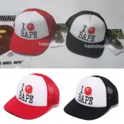 * A BATHING APE Men's Goods I LOVE BAPE MESH CAP 1K80180008