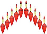 BESPORTBLE 10pcs Fishing Floats Bobber Plastic Fishing Accessories Gear Oval Stick Floats Slip Bobbers
