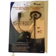 Voice Operated Microphone w/ Ear Speaker Hanger works w/ Maxon, ICOM, 2 Pin