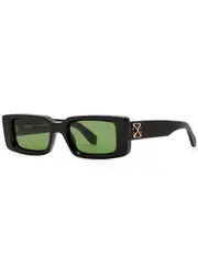 Off-white Arthur Rectangle-frame Sunglasses - Black ONE SIZE
