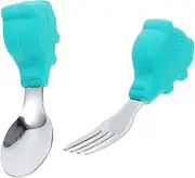 Training Spoon and Fork Set Utensils for Learning to Eat Handle Cutlery Kit for Design