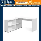 Computer Desk Bookshelf White 130CM Home Office Furniture Study Workstatio WH-AB