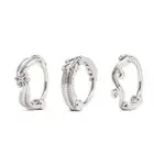Sterling Silver Feather Helix Hoops Set of 3, Handmade Jewelry Rare Gift For Her