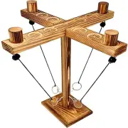 Wooden Ring Toss Game Ring and Hook Game for Adults Home Party Fun Game