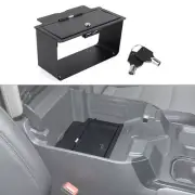 Center Console Organizer Gun Safe Box w/Key Lock For Silverado SIERR 2022-2024
