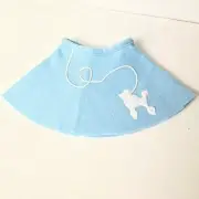 Skirt For 18” Doll Poodle Skirt Blue White Circle White Poodle Handmade