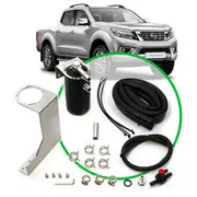 SAAS Oil Catch Can Kit - Suits Navara D23 2.3L 2015 >, Black, ST4104-1014