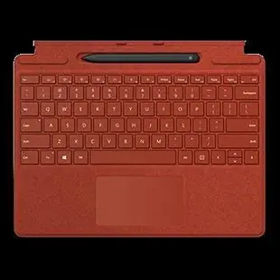 【熱賣精選】平板鍵盤新品微軟Surface Pro X/8通用原裝波比紅2代特制版含筆鍵盤蓋套裝