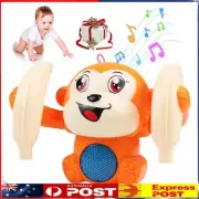 Baby Toys Monkey Crawling Toy, Electric Roll and Glow Monkey Toys Musical Toy AU