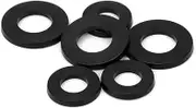 40pcs 4mm×20mm×1mm Black Nylon Flat washers