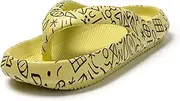 [JOMIX] Women's Flip Flops - Summer Bathing Shoes Colourful Toe Separator Bath Slippers Non-Slip Cloud Slippers EVA Slippers Sandals Flip Flops, Green, 8 AU
