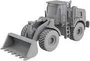 XJT76170C 1/76 OO Scale Miniature Factory Building Military Car Railroad Track Accessory Props Diorama Scenery Construction Vehicles Bulldozer
