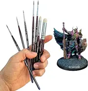 Kolinsky Sable Set Brushes for Miniature Painting Modeling Pieces Fine Detail Paint Brush Miniature Painting Kit Mini Paints Acrylic tabletop