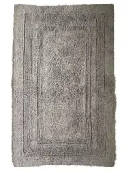 Threshold Performance Chunky Texture Plush Cotton Gray Bath Rug, 20"x34"