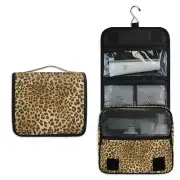 Bardic Hanging Travel Toiletry Bag Vintage Leopard Print Large