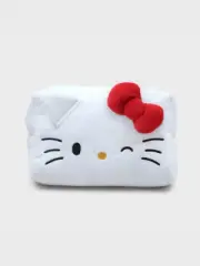 Hello Kitty Square Face Plush Pouch Make Up Bag Accessories Cosmetic Bag Travel