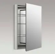 Kohler Catalan 24-1/8" x 36-1/8" Aluminum Single-Door Medicine Cabinet 2943-PG