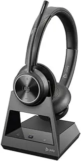 Poly Savi 7320 - Savi 7300 Series - Headset - On-Ear - DECT - Wireless - Active Noise Reduction - USB-A via DECT Adapter - Black - Certified for Microsoft Teams, UC Certified