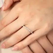 Luminesce Lab Grown 2/5 Carat Diamond Eternity Curve in 18ct White Gold, R