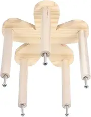 MINAOLULUS Rotatable Bird Perch Stand Ferris Wheel Design for Parrots for Training Exercise Easy to Install Bird Cage Accessory for Parakeets Cockatiels