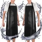 2 Pack Heavy Duty Waterproof Rubber Vinyl Aprons for Adults - Chemical Resistant