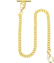 ManChDa Pocket Watch Chain Double Albert T-Bar