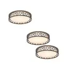 Flush Mount Light 3 Pack, 12 inch 15W LED Bedroom Light Fixtures Ceiling, 300...