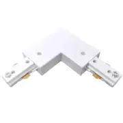 White 3-Wire-1 Track Lighting Kit Copper Wire Track Lighting Rail Joint Worker