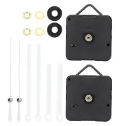 2Set Quartz Clock Movement Mechanism 1/2" Shaft for 2-3mm Clock Dial Thick White