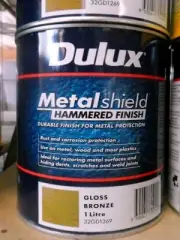 Dulux METALSHIELD HAMMERED FINISH PAINT 1L GLOSS BRONZE for Metal Protection