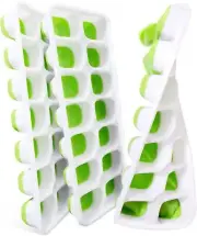 Ice Cube Trays, 3 Pack, Reusable Silicone 14-Ice Cube Molds, Ice Tray with Sp...