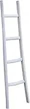 W40xDP8xH150 cm Sized Wood Made Antiqued White Finish Ladder