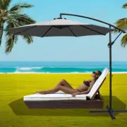 Outdoor Cantilevered Umbrella Patio Beach Sunshade Yard Pool Durable Shade