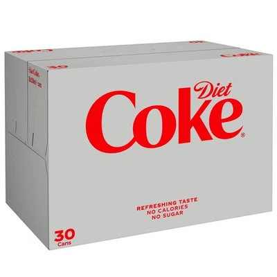 30 x Coca-Cola Diet Coke Sugar Soft Drink Cans Great For Parties - 330ml