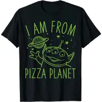 在飛比找蝦皮購物優惠-熱銷迪士尼皮克斯玩具總動員霓虹綠外星人披薩星球 T 恤 T 