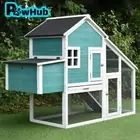 PawHub 1.7m Wooden Chicken Coop Animal Cage Rabbit Hutch Nesting Box With Run