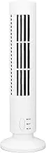 Fdit Tower Fan, Bladeless Tower Cooling Fan USB Desktop Floor 2 Speeds Adjustable Portable Mini Cooling for Home Office Dormitory (White)