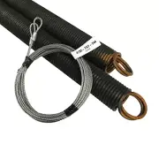 25-42-170lb 7' Orange Extension Spring Safety Cables Double Loop End Garage Door