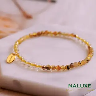【Naluxe】鈦金花+金髮晶設計款開運手鍊