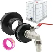 Tkxjry IBC Tank Outlet Tap, IBC Outlet Tap, Accessories for IBC Container, IBC Container Outlet Tap, IBC Outlet Tap 3/4, IBC Tank Faucet, for Water Tank or Rain Butt, Garden Outlet Tap Outdoor