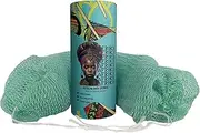 AFRIKI African Exfoliating Net Sponge, Authentic African Net Sponge, Black Owned, Back Scrubber, 45 inch Long for Normal to Sensitive Skin, for Daily use, Original Collection