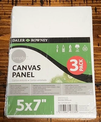 Daler Rowney Simply Canvas Art Panels 5x7” 3 Pack