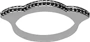 [Shine Jewel] Round Cut Black Spinel Gemstone 925 Sterling Silver Stackable Wedding Band Bar Ring