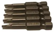 Lot of (5) IVY Classic Impact Plus T10 TORX Power Bit 2" Length