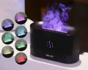 Flame Air Humidifier USB Essential Oil Aroma Diffuser 3D Flame Mist Home 180ml