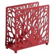 Farmhouse Red Napkin Holder for Tabletop Decor and Kitchen Metal Table Napkin...