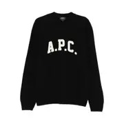 [A.p.c.] A. p.c. Logo-detail Crew-neck Sweater M BLACK